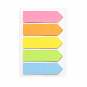 Set of colorful arrow-shaped sticky notes