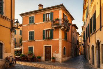 Fototapeta premium casa di un centro di un paese italiano