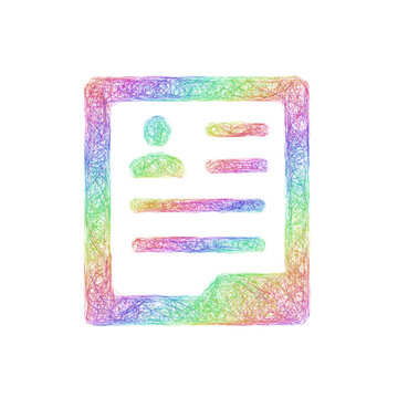 Rainbow sketch billing details icon design