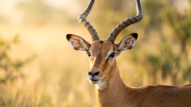 impala close up at morning light in kruger national park south africa video