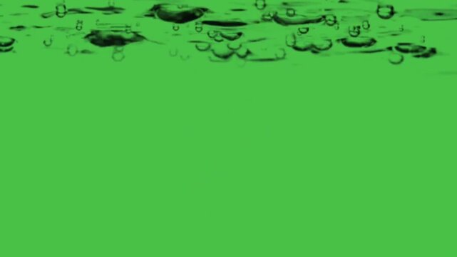 Green screen water drop Water splash