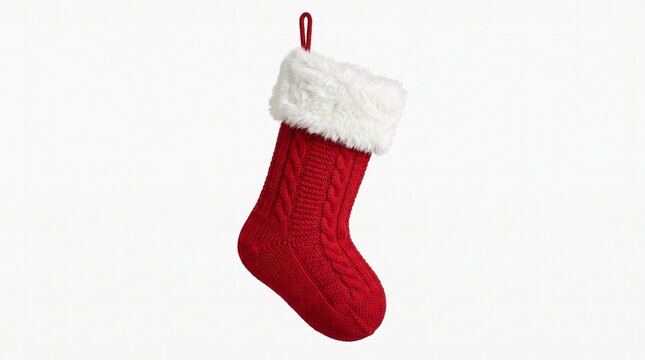 A classic red christmas stocking perfect for filling with treats and holiday cheer during the festive season