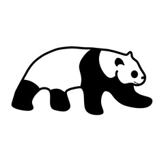 giant panda southern Asia Animal Habitat Hand drawn Organic line © khulisara