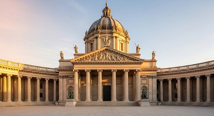 Obraz premium Historic Building with Columns and Dome.
