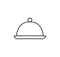 Fototapeta premium Serving cloche icon