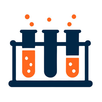 Test tubes back to school icon vector