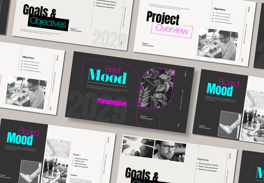 Mood and Brief Presentation Template Design Layout