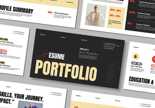 Resume Presentation Template Layout