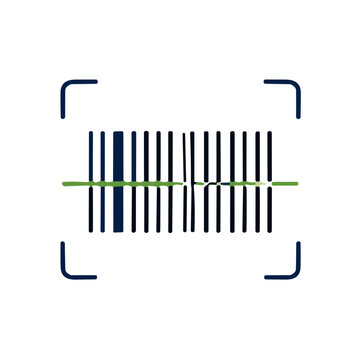 Barcode scanner nutrition tracking icon vector