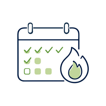 Streak nutrition tracking icon vector