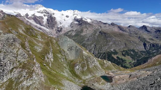 Il monte rosa da Sant'Anna, Gressoney