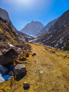Mountain Valley Path in Kyrgyzstan