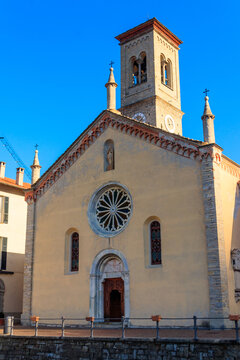 Church of Santa Tecla in Torno, picturesque village on the Lake Como, Lombardy, Italy