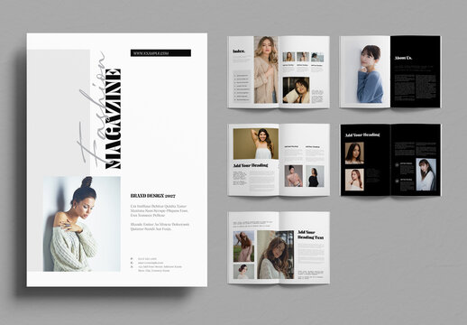 Modern Fashion Magazine Editorial Layout