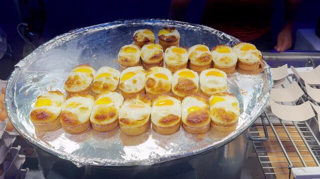Korean Egg Bread &ndash; Gyeran-Ppang Street Food with Whole Egg Baked Inside