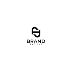 Fototapeta premium Modern Letters SH or FF Monogram Template. 
