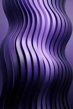 Rippling violet 3D ribbons rendered in deep twilight tones