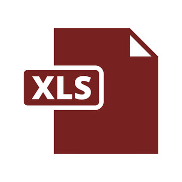 XLS icon isolated on transparent background