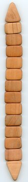 Juniper string of beads. Light wood prayer beads. Wooden subha
