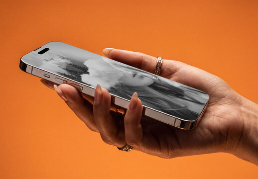 Smartphone Mockup in Hand