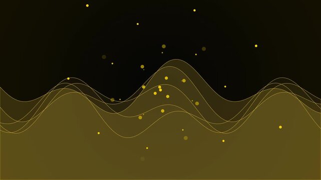 Luxury Obsidian Black Marble and Liquid Gold Waves Loop 4K