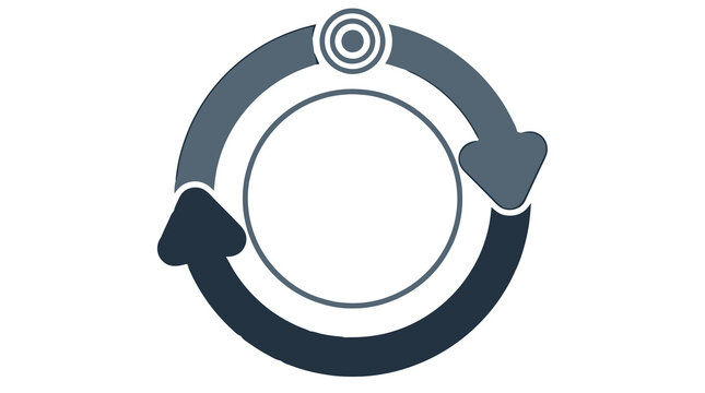 Circular refresh arrows icon in gray, reload sync update symbol isolated PNG