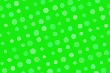 Bright green background with polka dots pattern © Delia