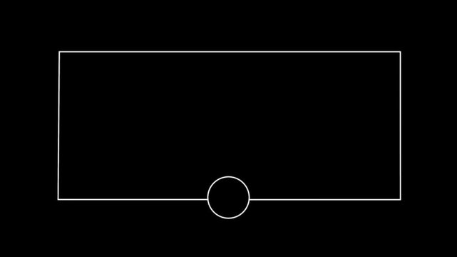 alert warning interface animation with exclamation mark and circular loading element.