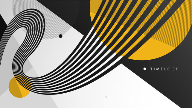 Abstract composition expressing energy, impulse and forward movement through flowing lines and rhythmic elements, creating a sense of power, speed and active transformation.