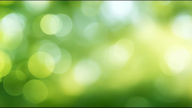Abstract green bokeh background with natural light and soft focus