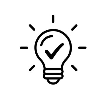 brainstorm lightbulb idea icon business idea concept vector