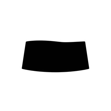 National Pechi Cap Black Peci Traditional Indonesian Headwear Flat Icon Illustration
