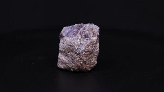 ruby mineral from India with black background