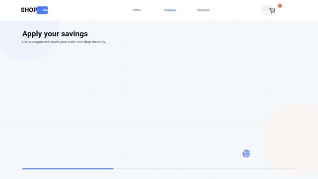 Online Shopping Interface Show Digital Sales Deal And Coupon Savings