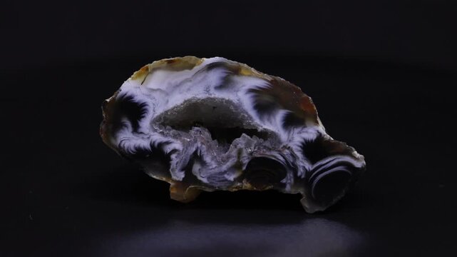 geode mineral from Brazil with black background