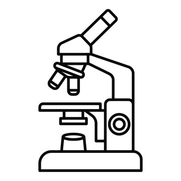 Simple microscope icon with eyepiece and adjustment knob