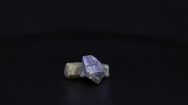sapphire mineral from Brazil with black background