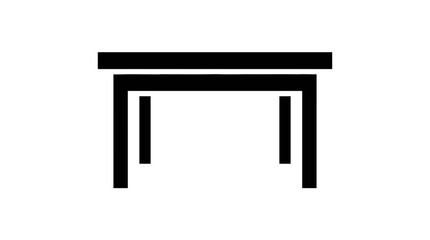Fototapeta premium Vector illustration of simple table icon on a transparent background