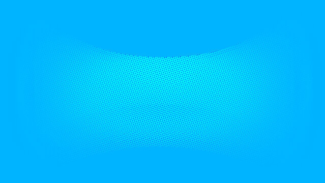 Abstract blue halftone dot pattern background with soft radial gradient light effect