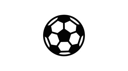 Naklejka premium Vector illustration of black soccer ball icon on a transparent background