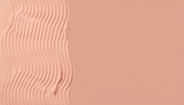 Beige Liquid Foundation Swatch and Creamy Cosmetic Texture with Copy Space