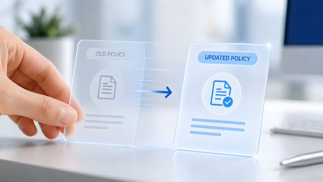 Digital Policy Update Transformation Concept with Document Comparison Interface