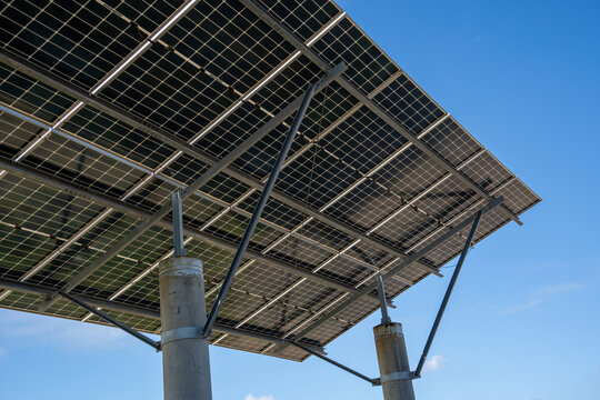 Underside View of Solar Panel Mounting Structure