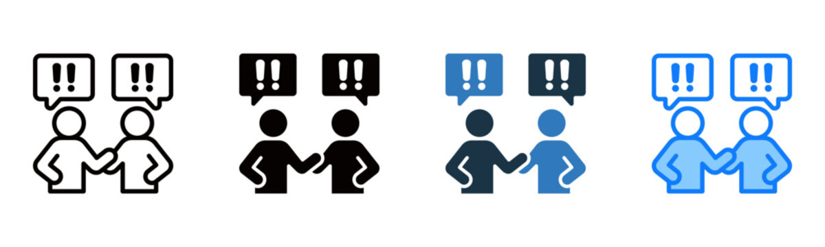 Quarrel icon multiple style vector illustration