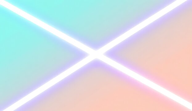 Abstract futuristic neon gradient background with glowing intersecting light beams in pastel cyan, pink, and purple tones for digital design and tech presentations