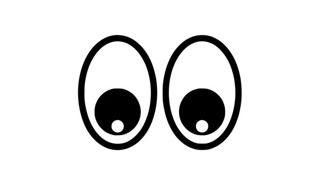 Cartoon eyes looking down