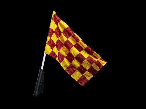 checkered flag on a white background