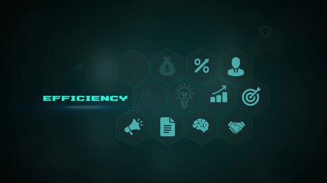 Business Efficiency and Process Optimization Concept with Workflow, Automation, Productivity and Operational Performance
