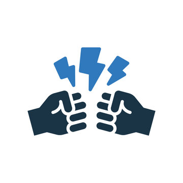 Confrontation Icon Glyph Two Color Style