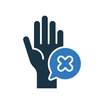 Withhold Judgment Icon Glyph Two Color Style
